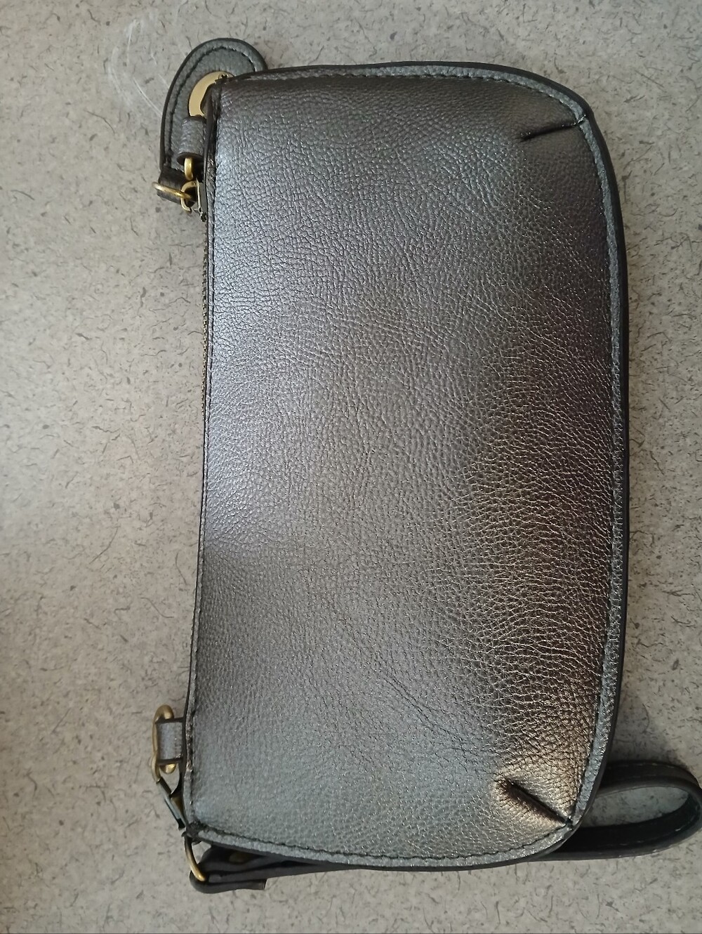 Joy Susan  Purse Crossbody Bag in Gray/Brown- Classic Everyday Carry.